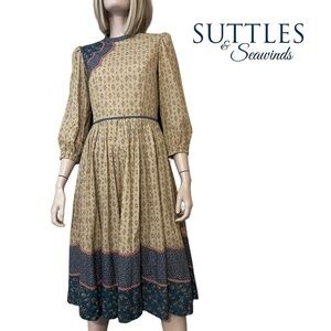Suttles & Seawinds Vintage Victorian Dress House on Prairie Cottagecore Cotton